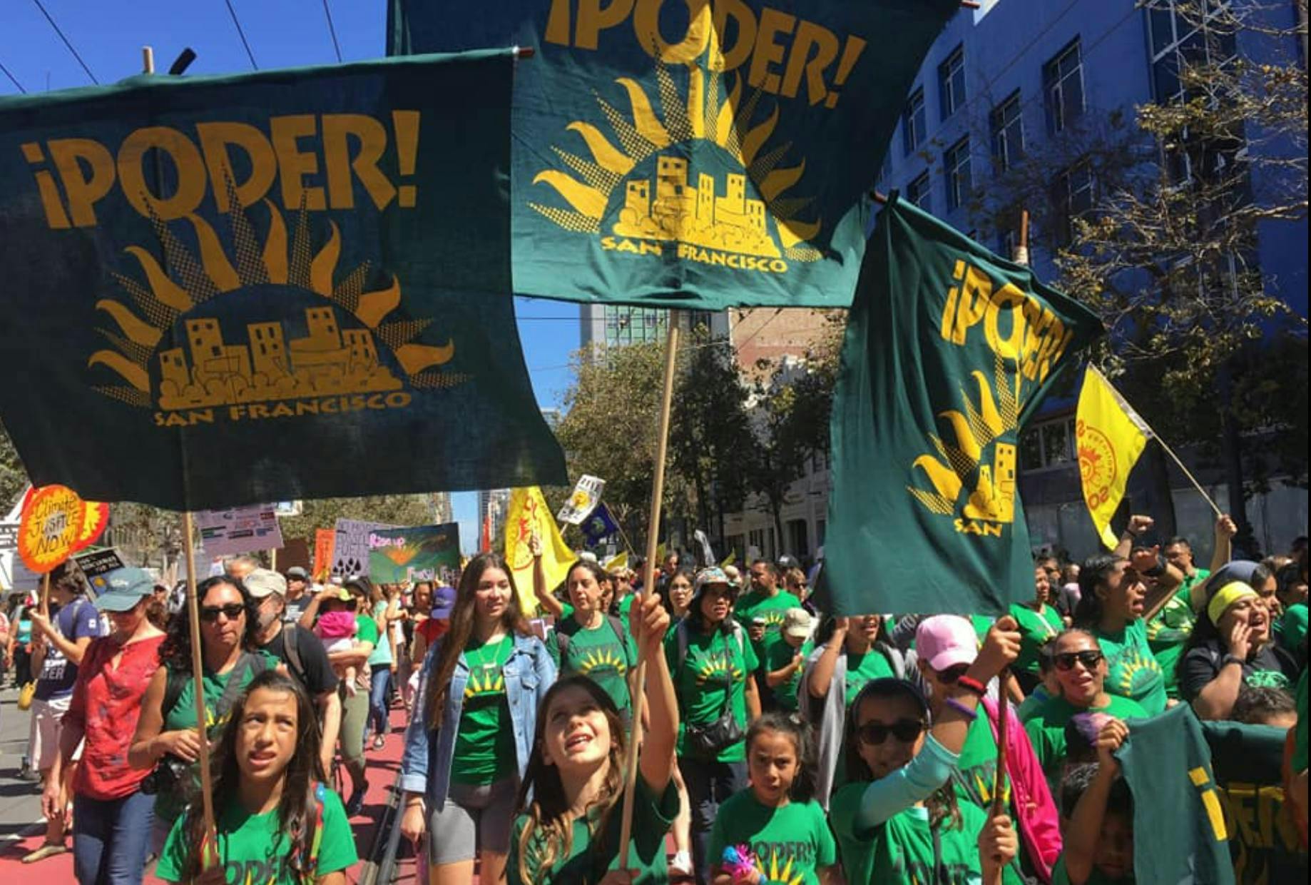Image of the Poder group at a rally